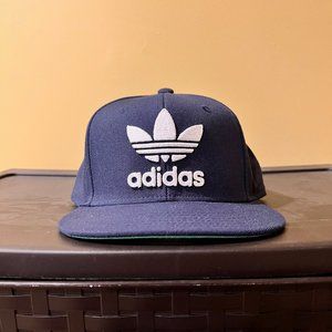 Adidas Navy Snapback Hat with Green Underbill